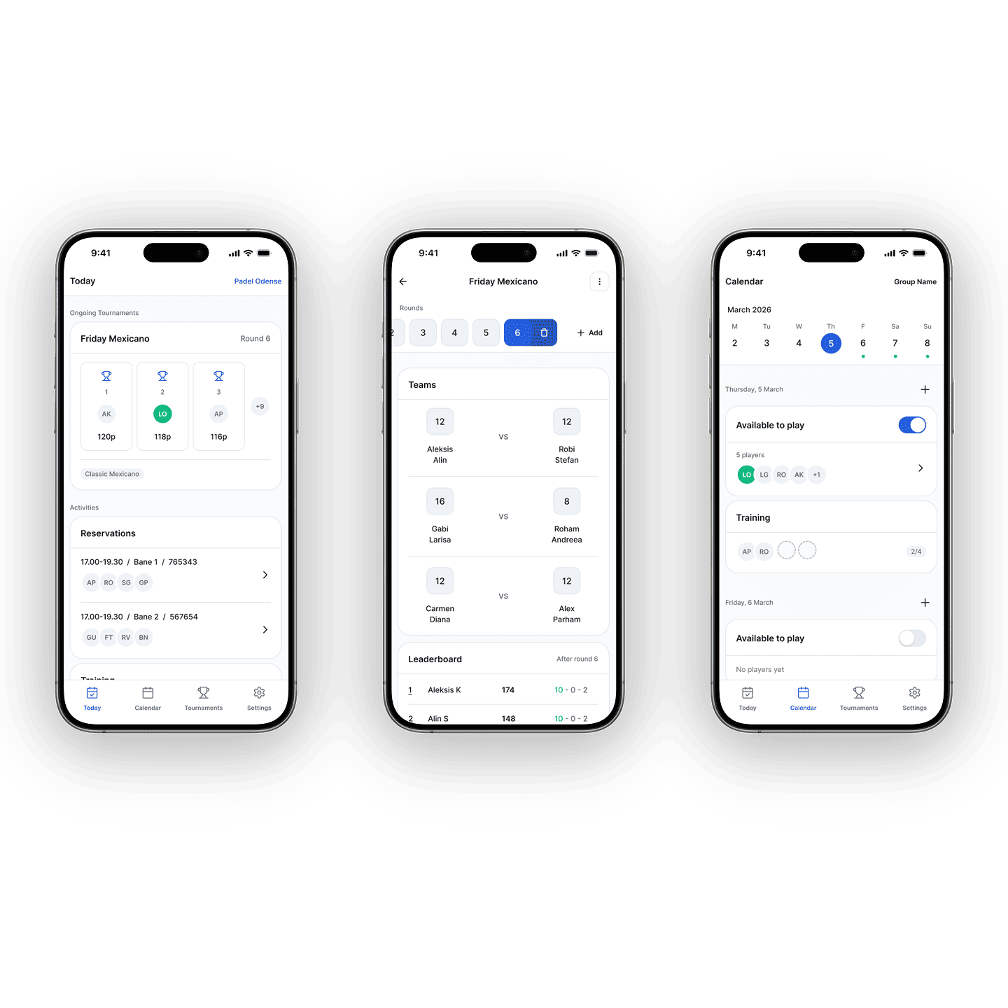 Preview of Co-founding and designing the Padelgroup app